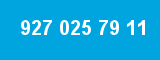 927 025 79 11 927 025 79 11